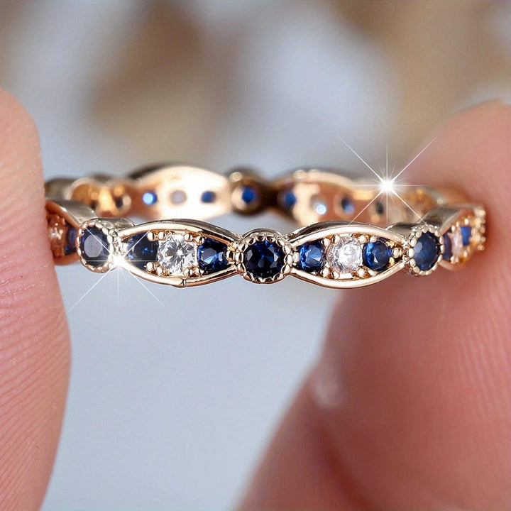 Sapphire Midnight Constellation Band Ring