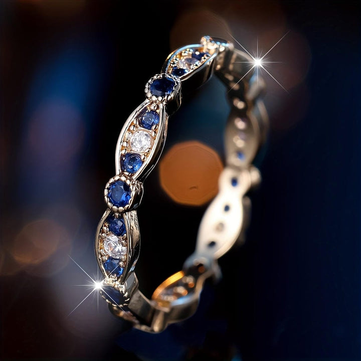 Sapphire Midnight Constellation Band Ring