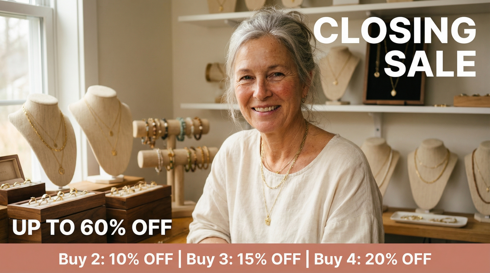 Goldie Closing Sale Banner